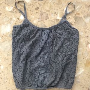 Grey cami with floral details